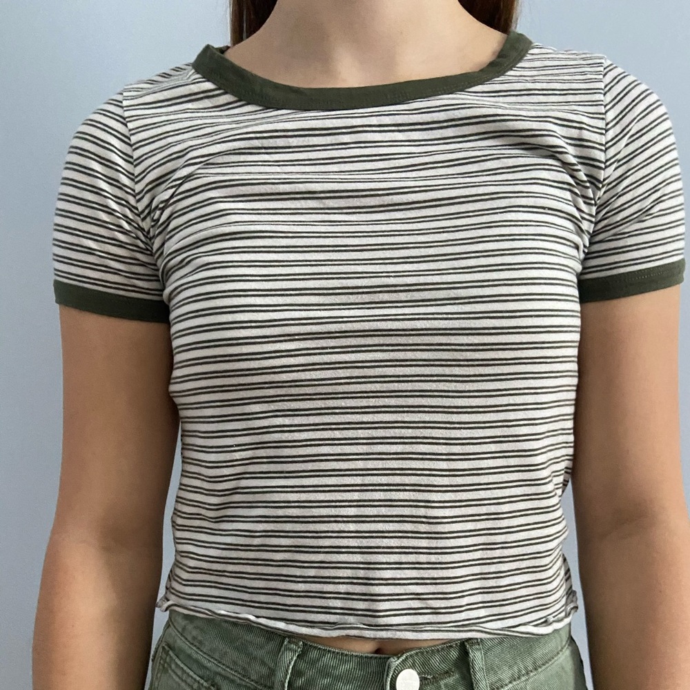 Green Stripped Tee
